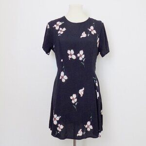 90s vintage dress y2k dress mini black dress flowy floral minimalist cute chic